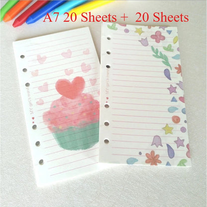 A5 A6 A7 Loose Leaf Notebook Refill Paper