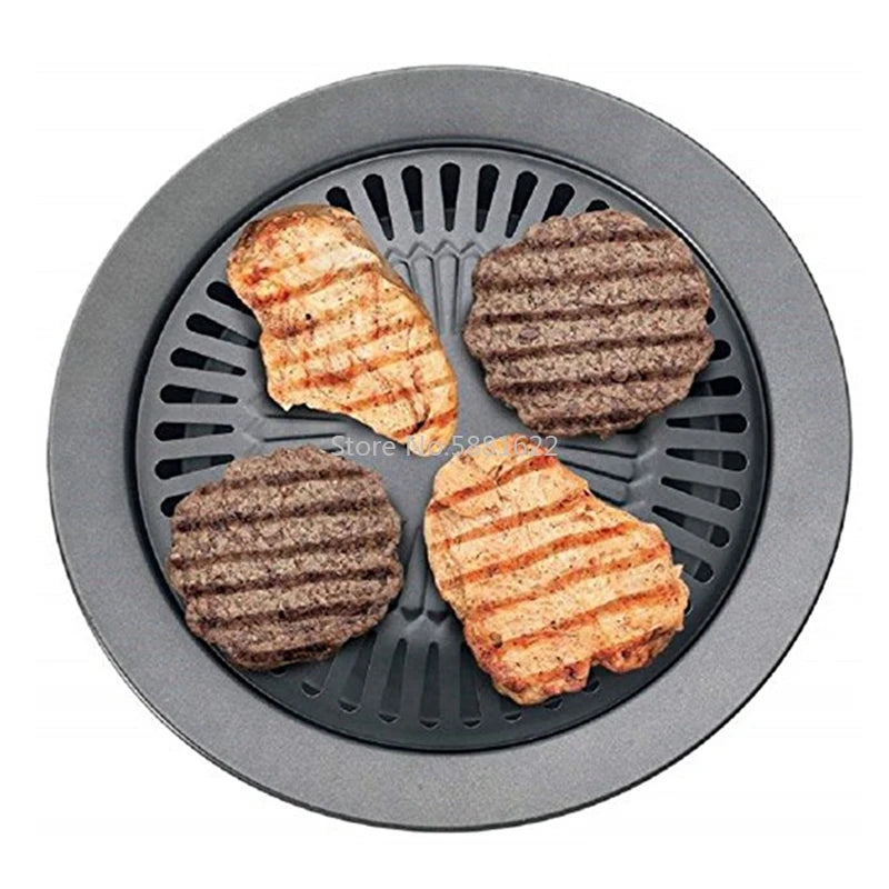 Portable Korean Outdoor Smokeless Barbecue Gas Grill Pan