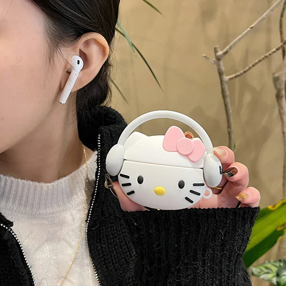 Anime Silicone Headphone Case Cute Cartoon Cat for Apple AirPods 1 2 3 Pro 2