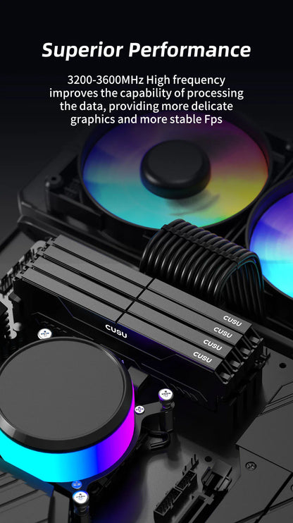 CUSU DDR4 Desktop RAM – 8GB / 16GB 3200MHz & 3600MHz