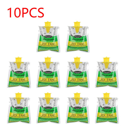 Disposable Hanging Fly Trap Bag with Water-Soluble Bait for Outdoor Use