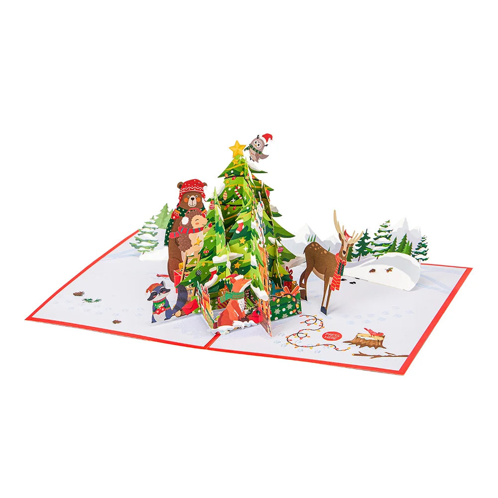 3D Pop-Up Snowman Christmas Card