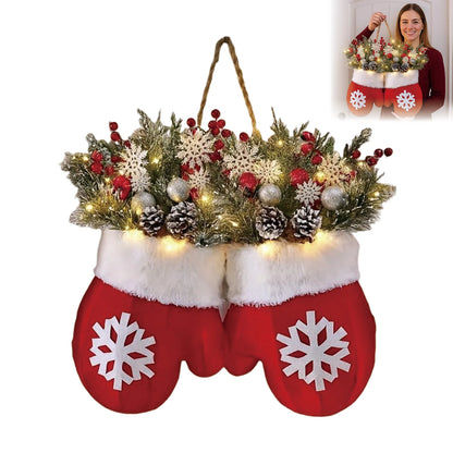 LED Christmas Gloves Wreath