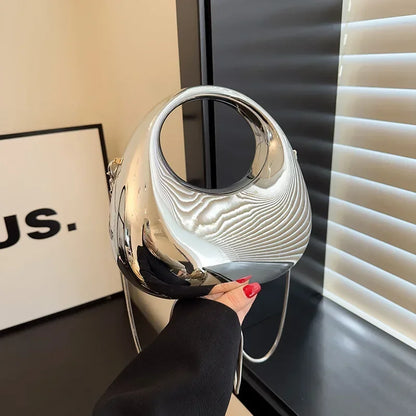 Acrylic Half-Moon Evening Clutch Bag