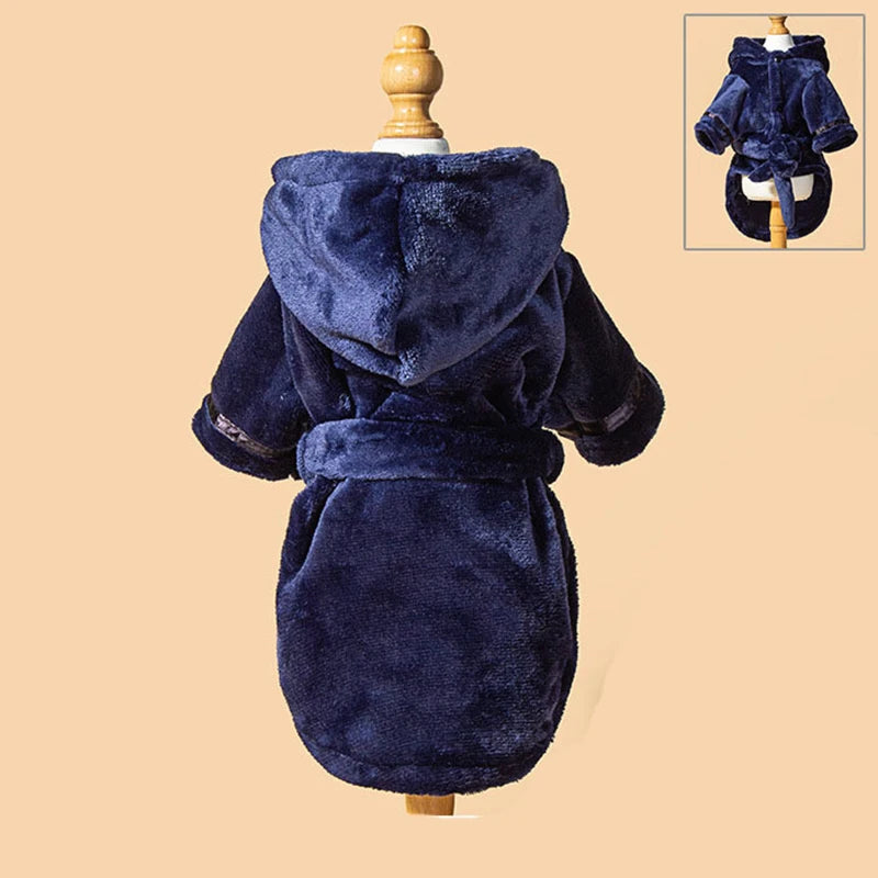 Pet Dog Bathrobe Drying Robe with Adjustable Belt