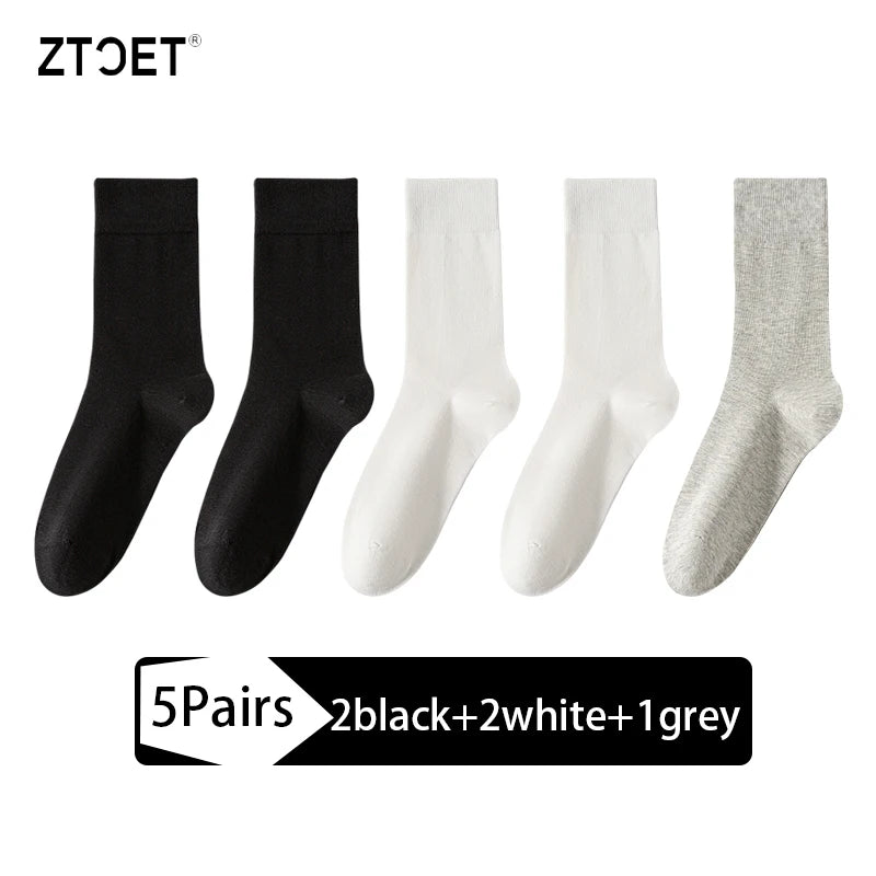 Men’s Cotton Business Casual Socks 5 Pairs