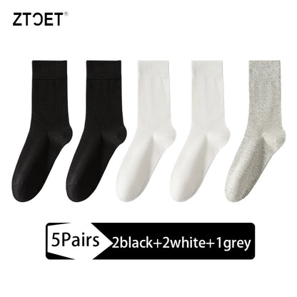 Men’s Cotton Business Casual Socks 5 Pairs