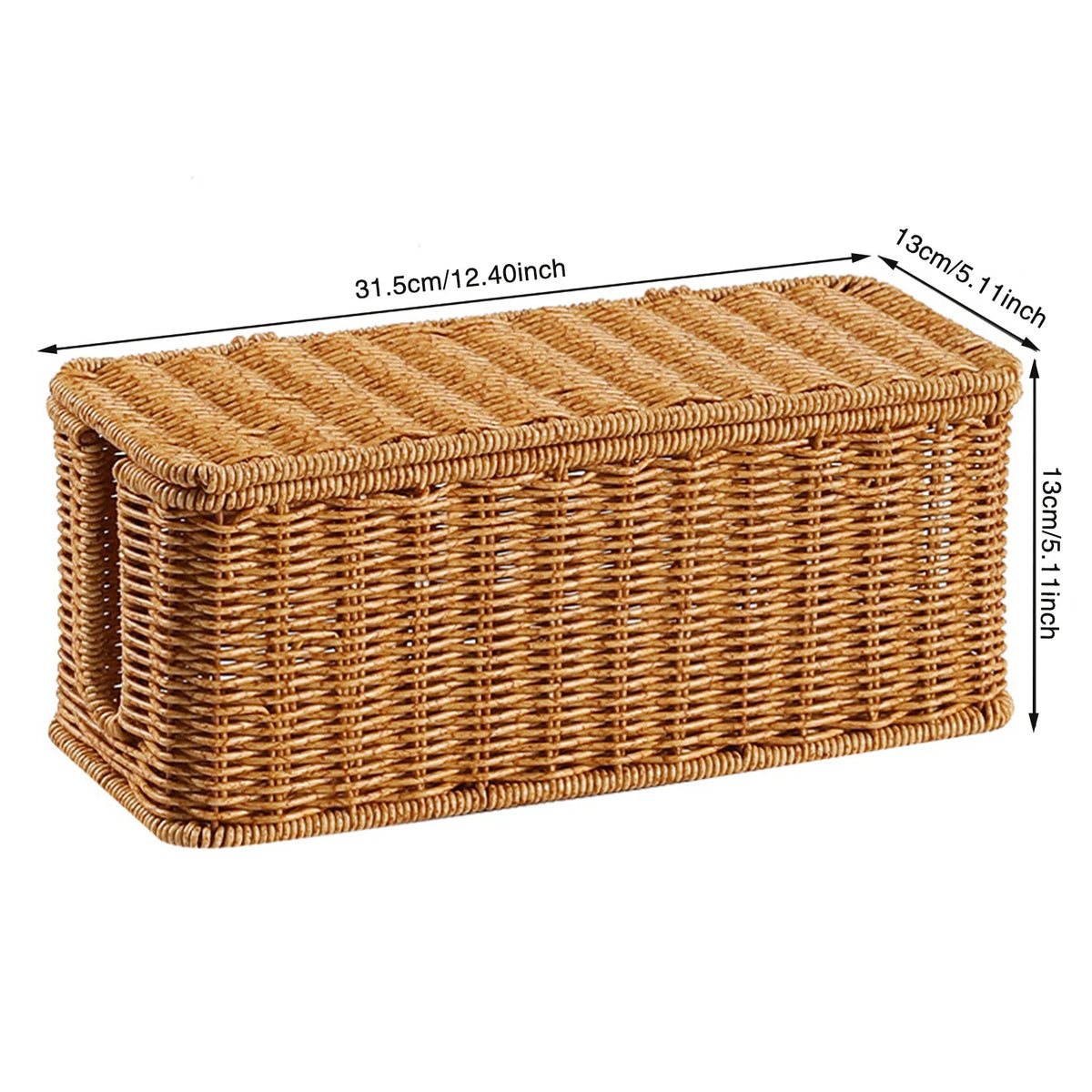 Hand-Woven Cable Storage Box Organizer