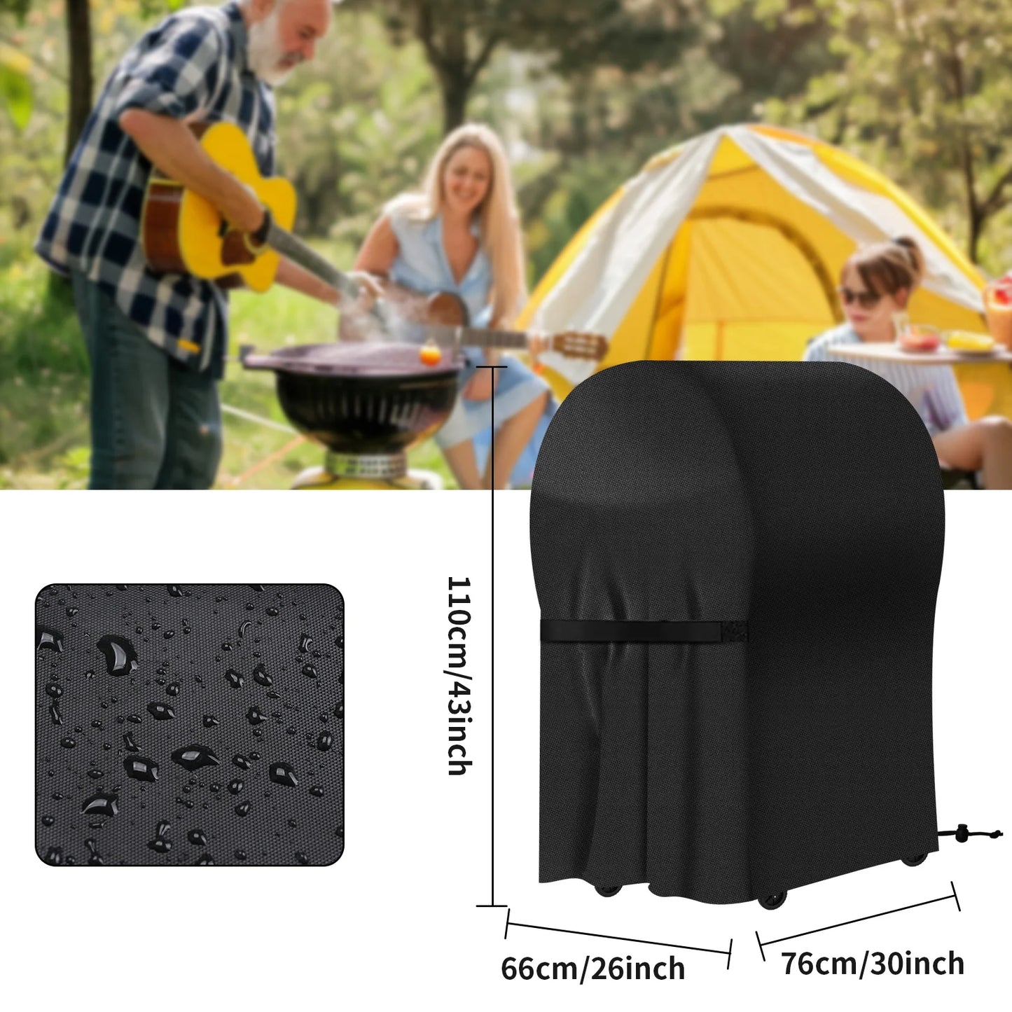 Waterproof Heavy-Duty BBQ Grill Cover – UV & Weather Resistant