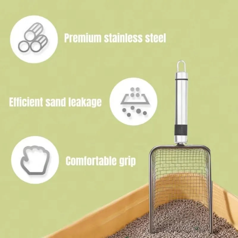 Stainless Steel Cat Litter Scoop Shovel