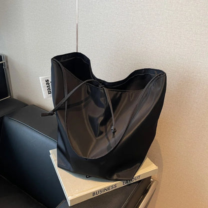 Minimalist Nylon Tote Shoulder Bag