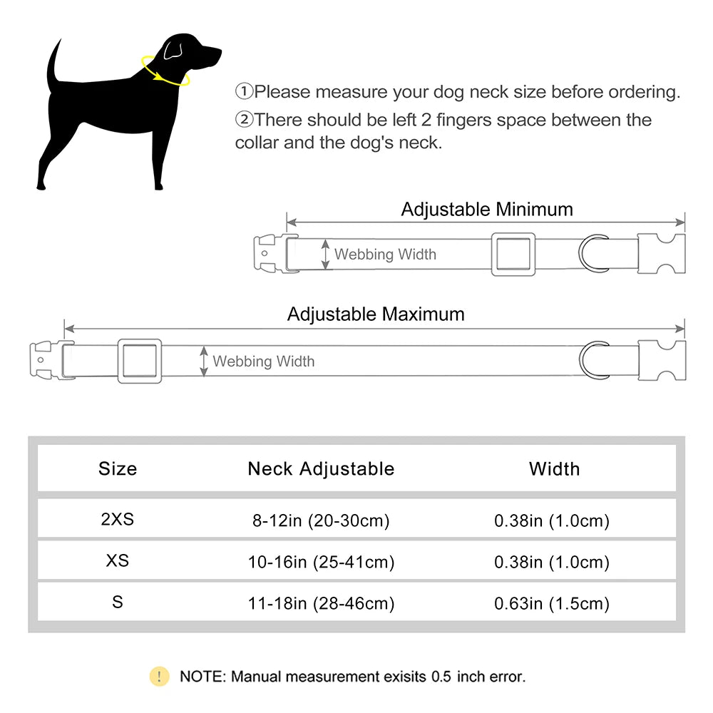 Custom Nylon Dog Collar with Bowknot