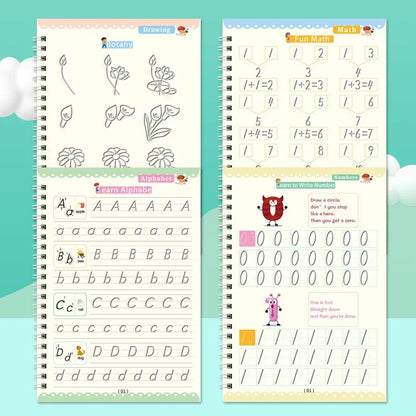 Kids Reusable Magic Practice Copybook with Disappearing Pen