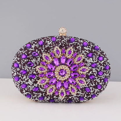 Flower Rhinestones Evening Bag