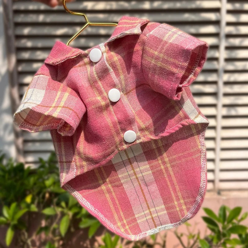 Classic Plaid Dog Shirt