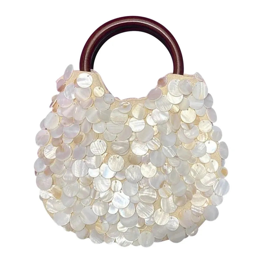 Handmade Seashell Beaded Bag