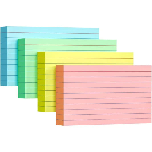 Colorful Index Flash Cards for Studying & Memorization