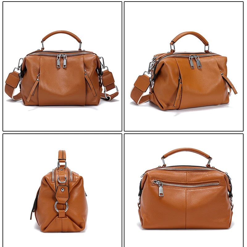 Women’s Genuine Cowhide Leather Shoulder Bag