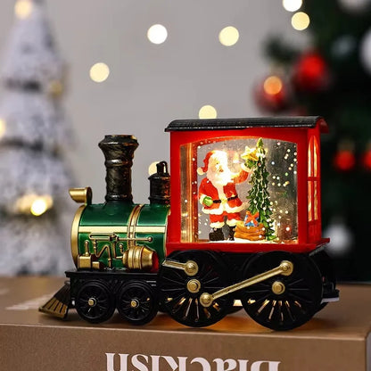 LED Christmas Train Snow Globe Ornament