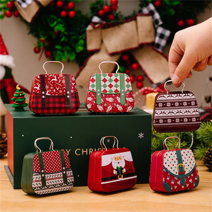 Christmas Handbag-Shaped Tin Storage Box