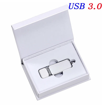 JASTER USB 3.0 Leather Memory Stick with Free Custom Logo & Presentation Box