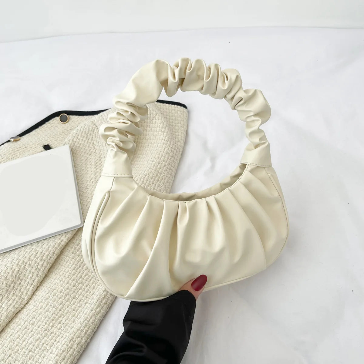Pleated Cloud Shoulder Bag