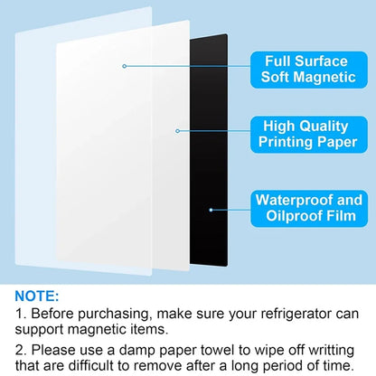 A4 Magnetic Dry Erase Whiteboard for Refrigerator