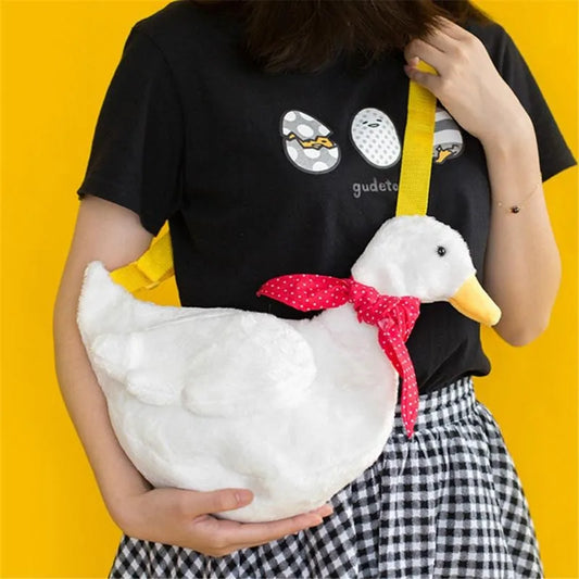 Cute Plush Goose Crossbody Shoulder Bag