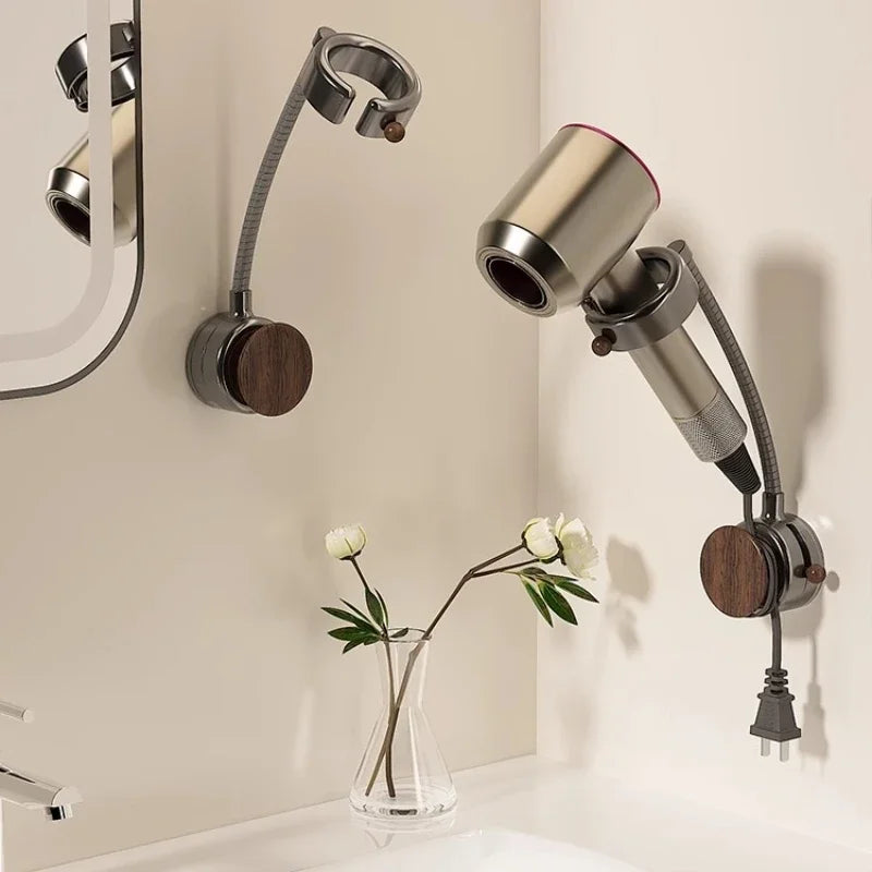 Adjustable Wall-Mounted Hair Dryer Holder
