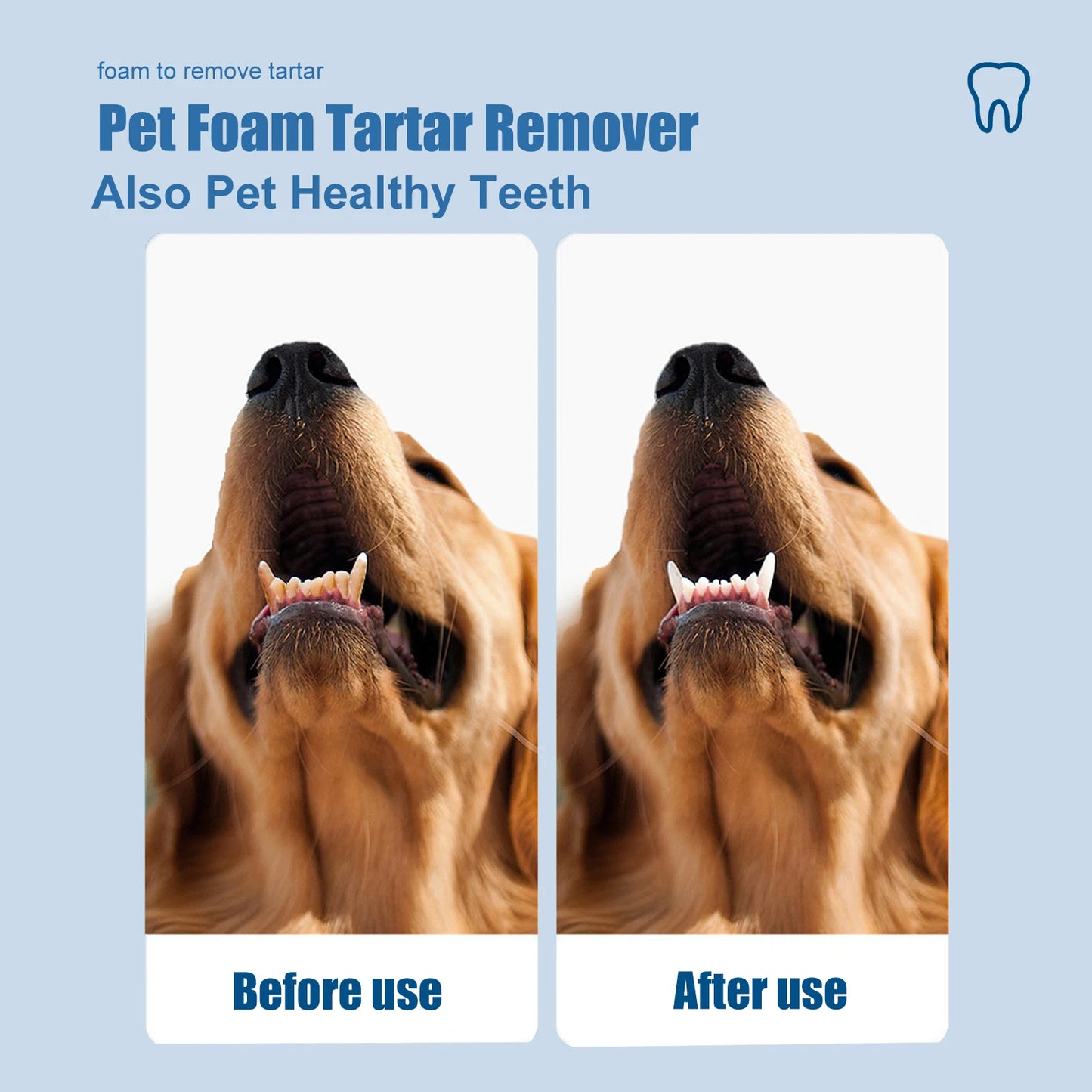 Pet Dental Tartar Remover Foam for Dogs & Cats