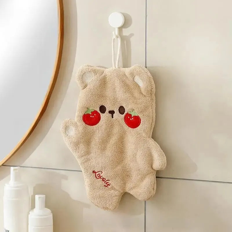 Double Layer Cartoon Hanging Hand Towel