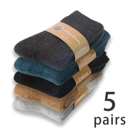 Men’s Thick Winter Wool Socks 5 Pairs