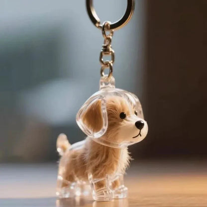 Pet Hair Memorial Keepsake Keychain