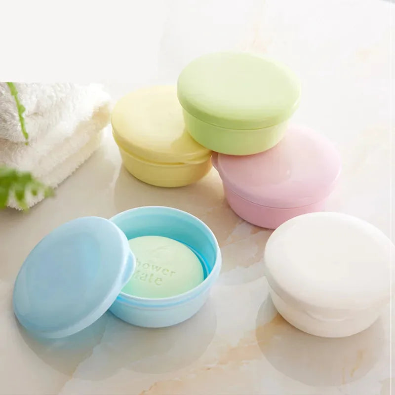 Round Travel Soap Box with Lid