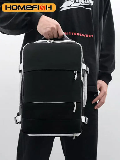 Waterproof Laptop Backpack with USB Charging Port & Luggage Strap