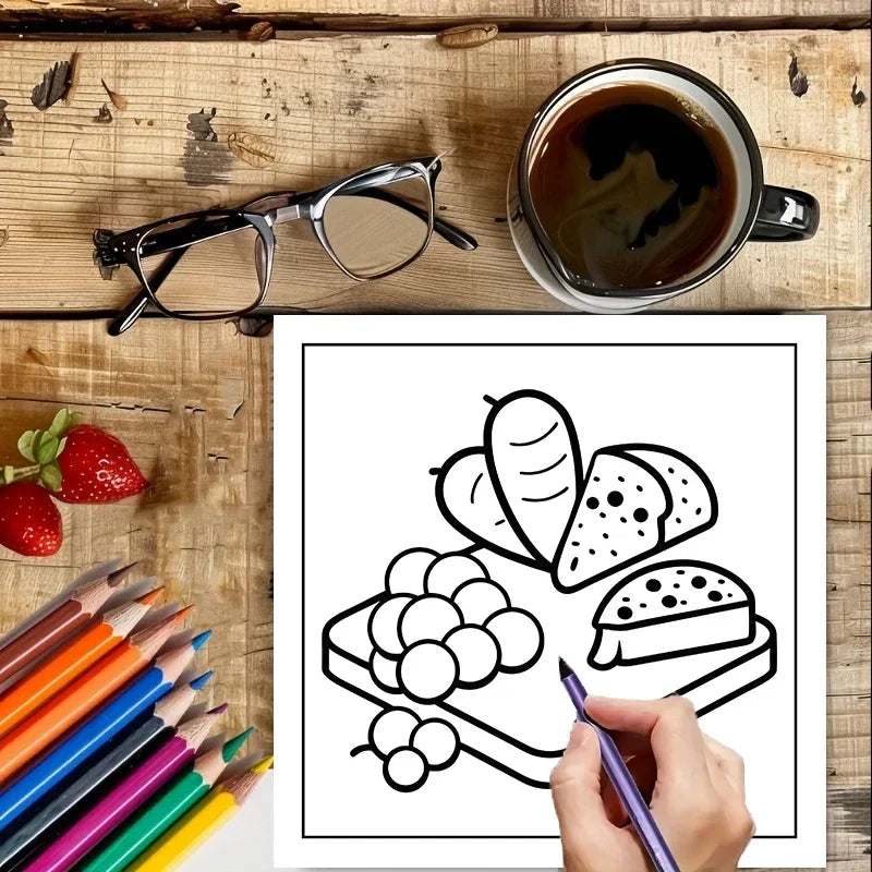 Cute & Simple Adult Colouring Book