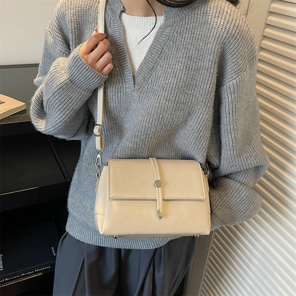 Vintage Flap Crossbody Satchel Bag