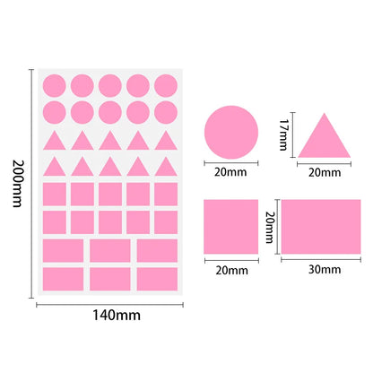 360-1080pcs Colored Triangles Rectangular Dot Stickers for Kids