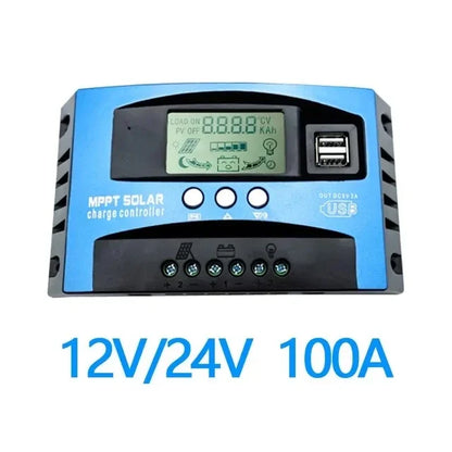 MPPT Solar Charge Controller – 12V/24V LCD Solar Battery Regulator