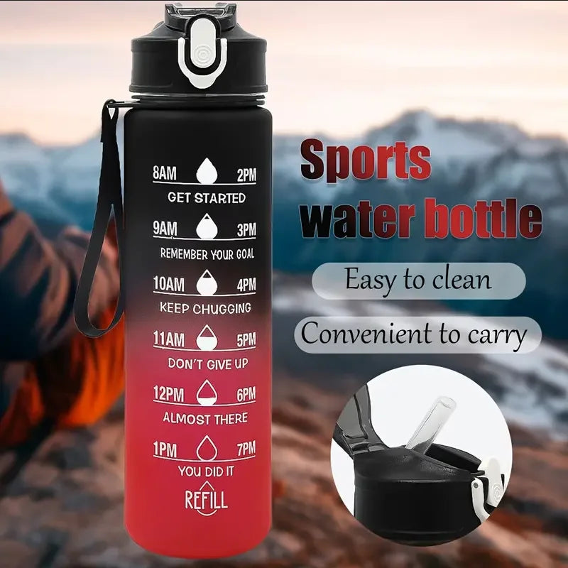 Sports Water Bottle with Time Marker