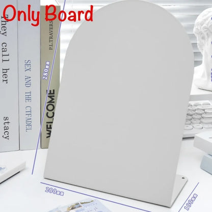 Desktop Magnetic Message Board with Storage Shelf