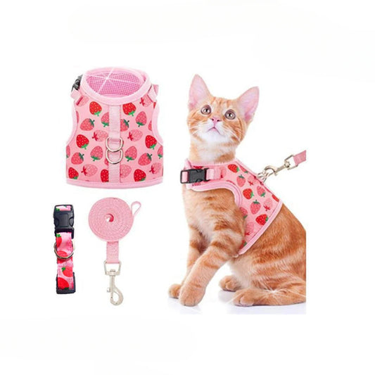 Reflective Cat Vest Harness with Walking Strap
