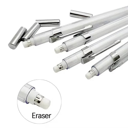 Transparent Mechanical Pencil Set with 2B Lead Refills