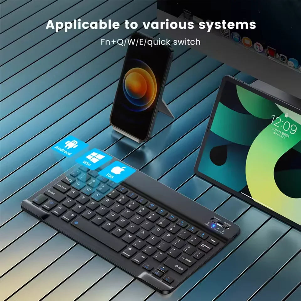 Bluetooth Wireless Keyboard & Mouse Set for Tablets and Mobile Devices