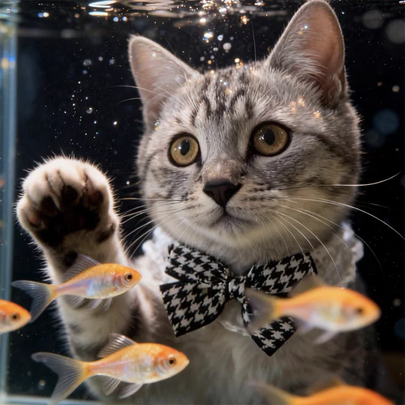 Cute Crocheted Cat Bow Tie Collar
