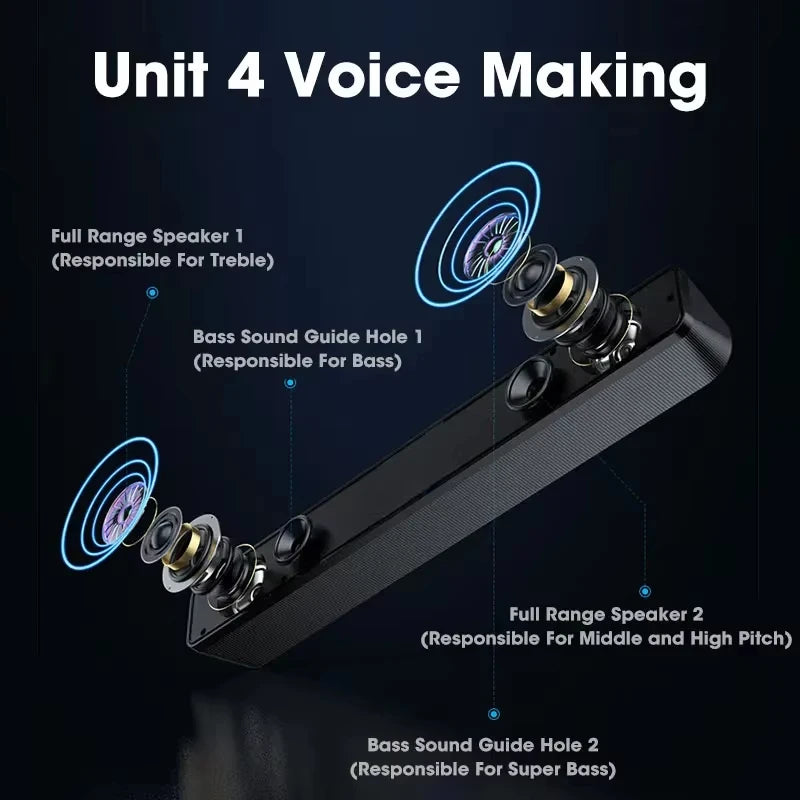 Bluetooth Computer Sound Bar Speaker