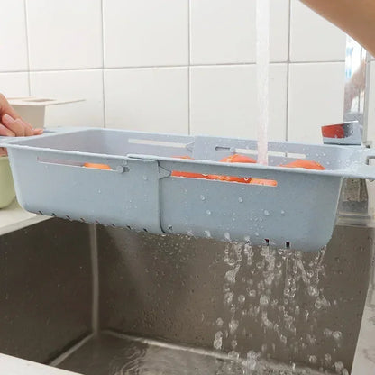 Adjustable Over-the-Sink Dish Drainer Basket