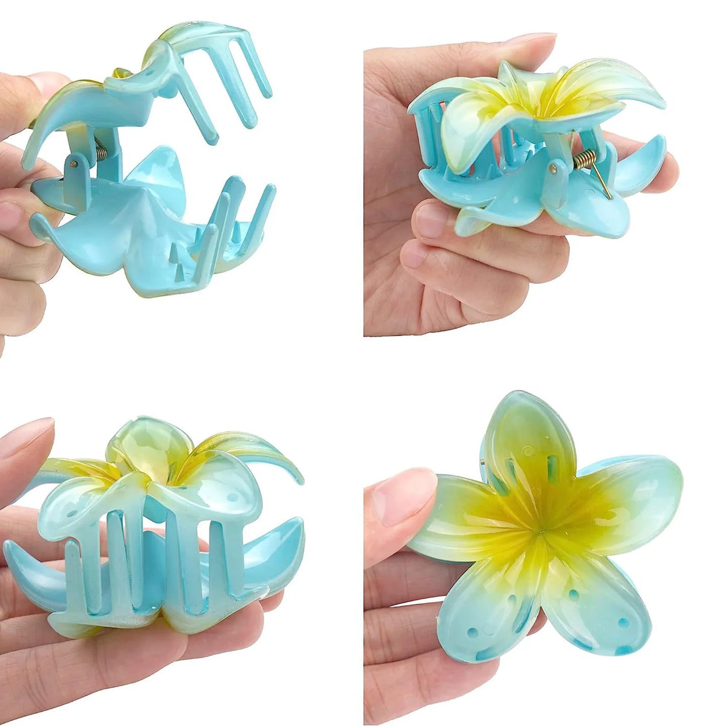 Hawaiian Gradient Flower Hair Claw Clip