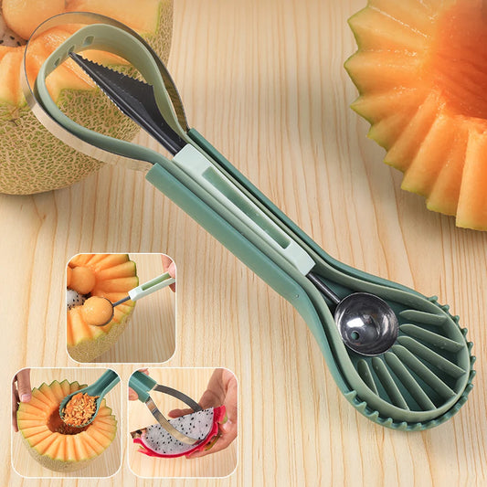 3 In 1 Watermelon Slicer Cutter Scoop