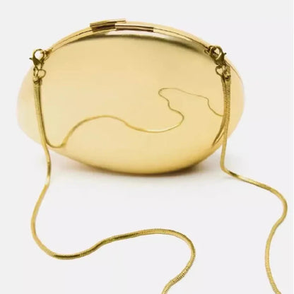 Luxury Metallic Shell Clutch Bag